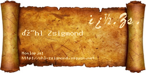 Öhl Zsigmond névjegykártya
