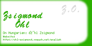 zsigmond ohl business card
